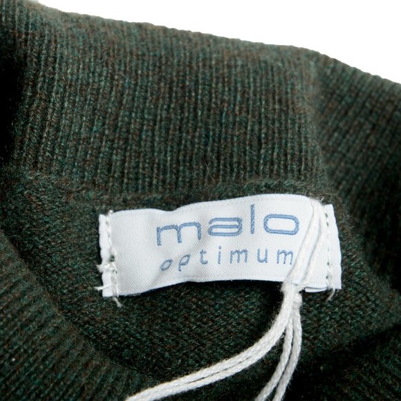 Malo Optimum Men's Lizard Green 100% Cashmere Turtleneck Pullover Sweater - Picture 6 of 6